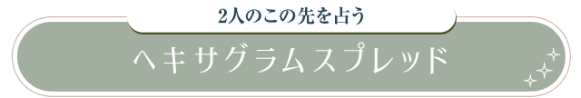 2人のこの先を占う ヘキサグラムスプレッド